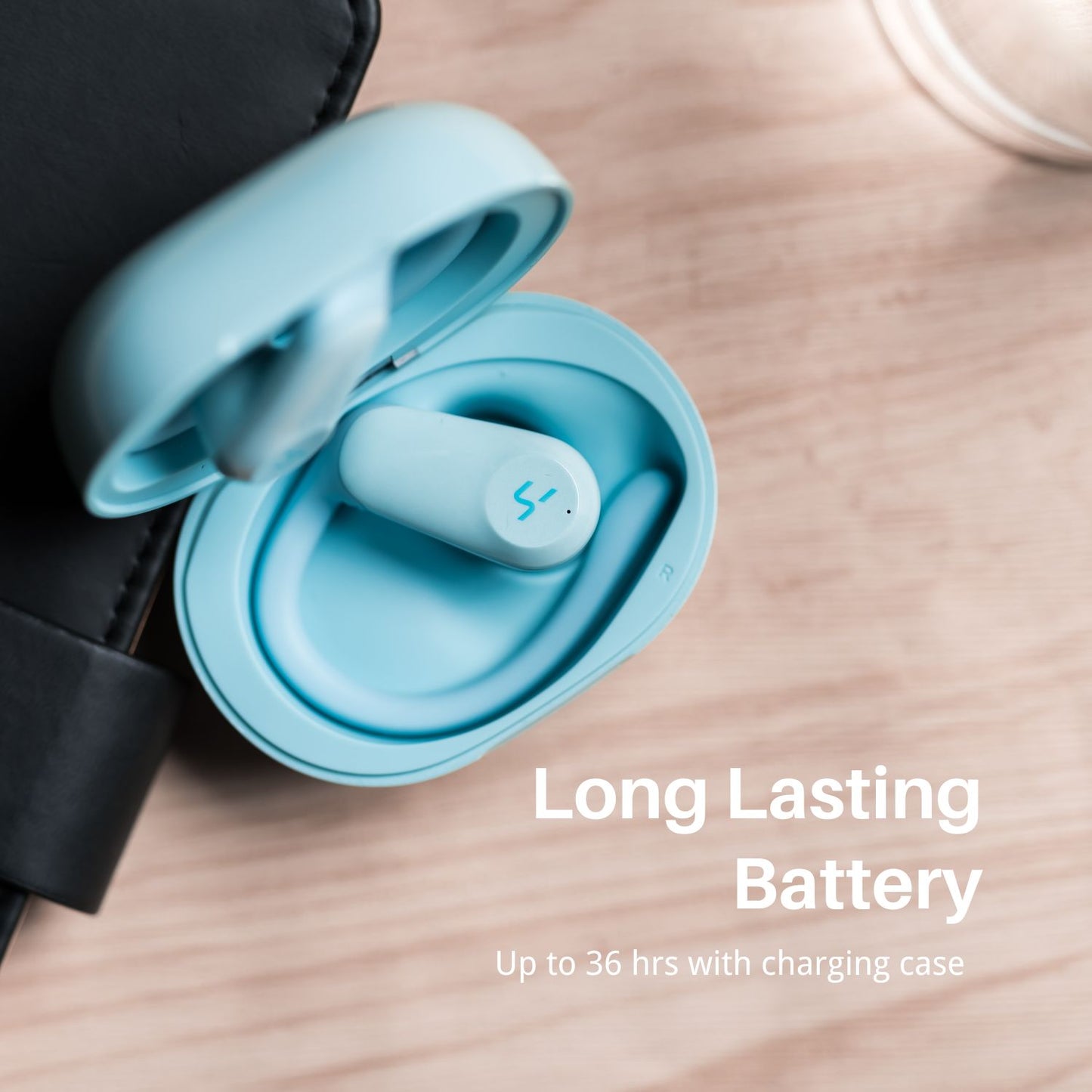 HAKII Action Workout Wireless Earbuds For Gym, Exercise, Running & More (Blue)