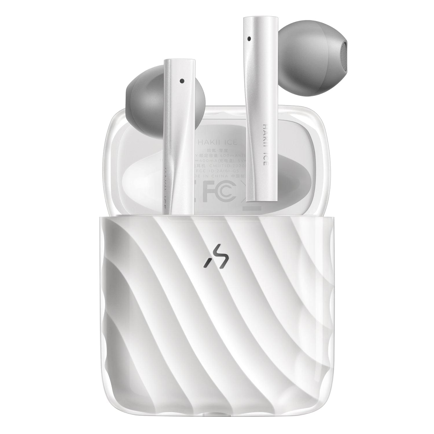 White Wireless Earbuds With Microphone For Iphone HAKII ICE Low