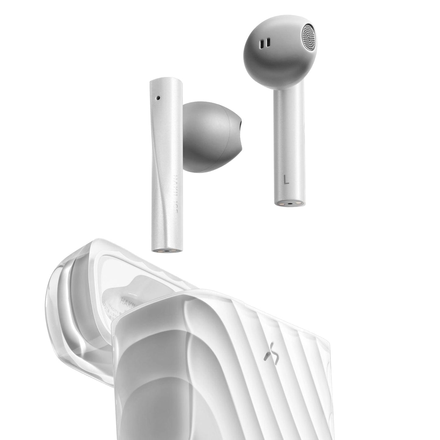 HAKII ICE Low Latency Wireless Earbuds for Android & iPhone (White)