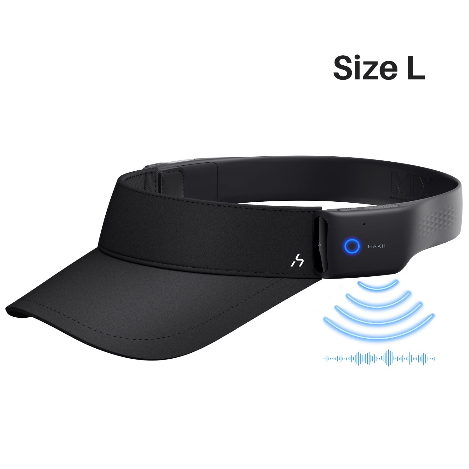 HAKII MIXV 本体 バイザー型 ワイヤレスイヤホン(Black) HAKII MIXV Smart Bluetooth Visor Headphones (Black)