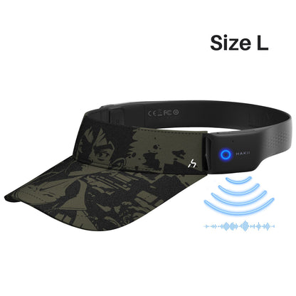 HAKII MIXV Auriculares Inteligentes con Visera Bluetooth (Monograma Marrón)